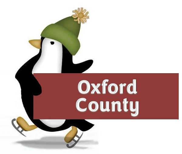 Penguin with Oxford County on banner